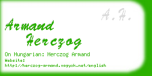 armand herczog business card